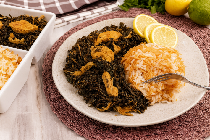 Млохейя и рис с курицей