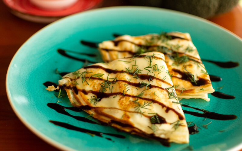 Блины с красной рыбой