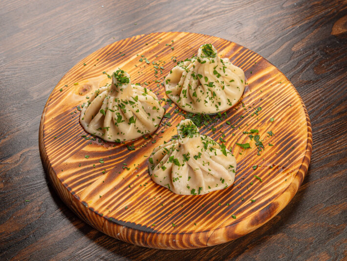 Хинкали с сыром и грибами