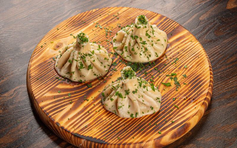 Хинкали с сыром и грибами