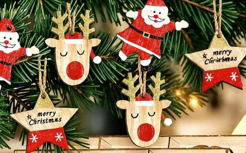 Деревянная ёлочная игрушка (1 шт)