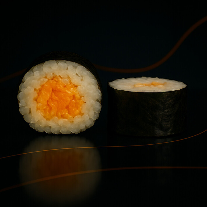 Хосомак с жаренным лососем