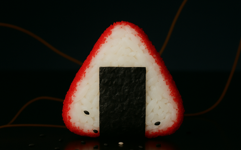 Онигири с копченым лососем