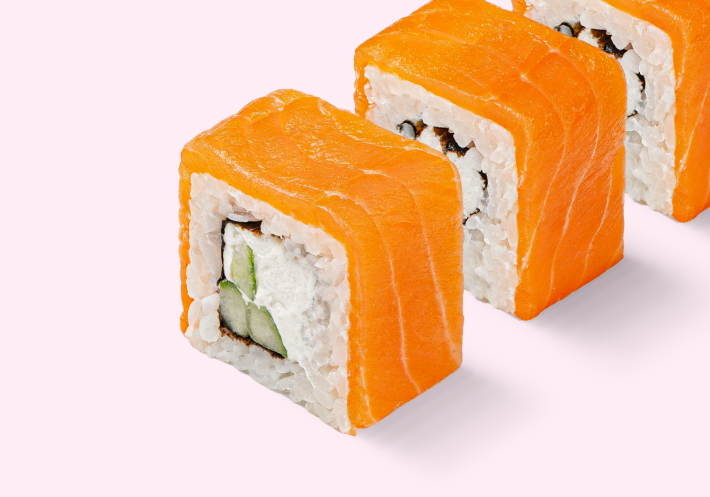 Ролл «Филадельфия с лососем холодного копчения»