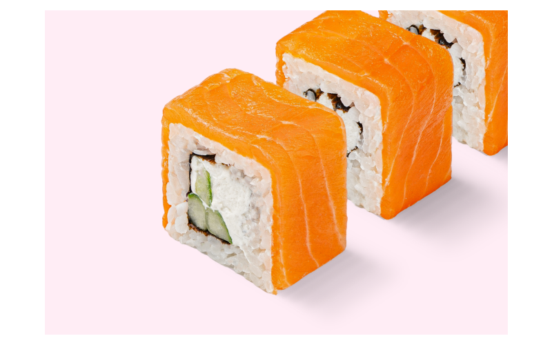 Ролл «Филадельфия с лососем холодного копчения»