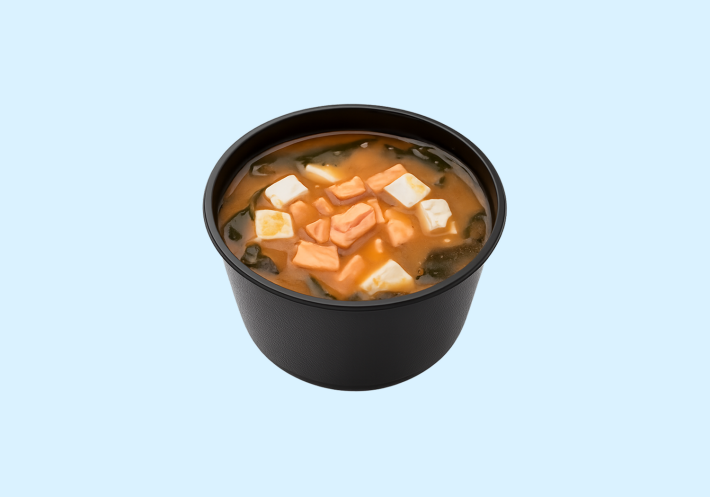 Мисо суп с лососем и тофу