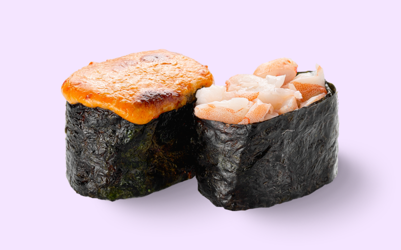 Креветка гункан запечённый