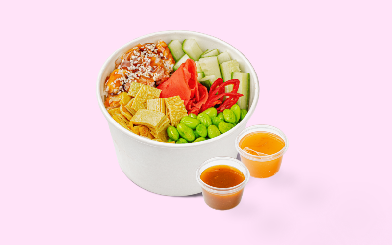 Поке с угрём и 2 соуса