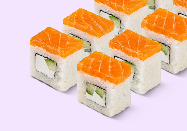 Ролл «Филадельфия с лососем холодного копчения лайт»