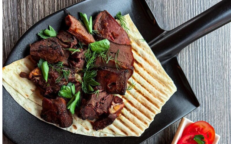 Шашлык из говяжьего языка