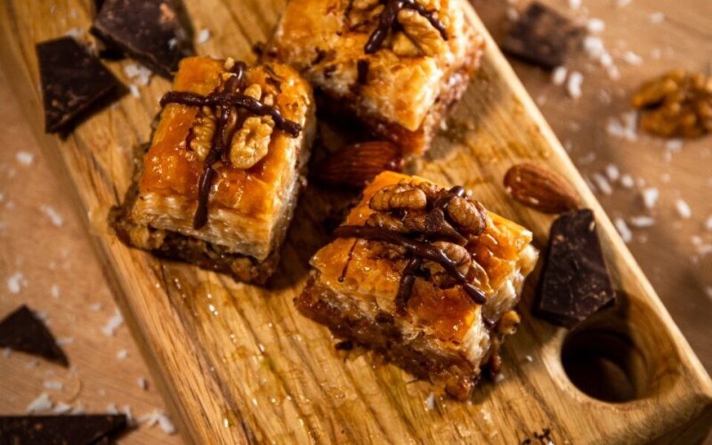 Баклава нутелла с грецким орехом