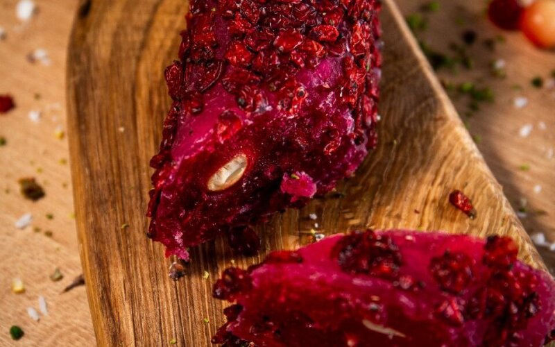 Рулет рахат-лукум гранатовый с барбарисом и фисташками