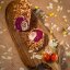 Рулет рахат-лукум вишня с миндалём