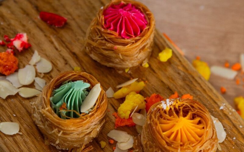 Кадаиф «Гнездо» с кремом пралине