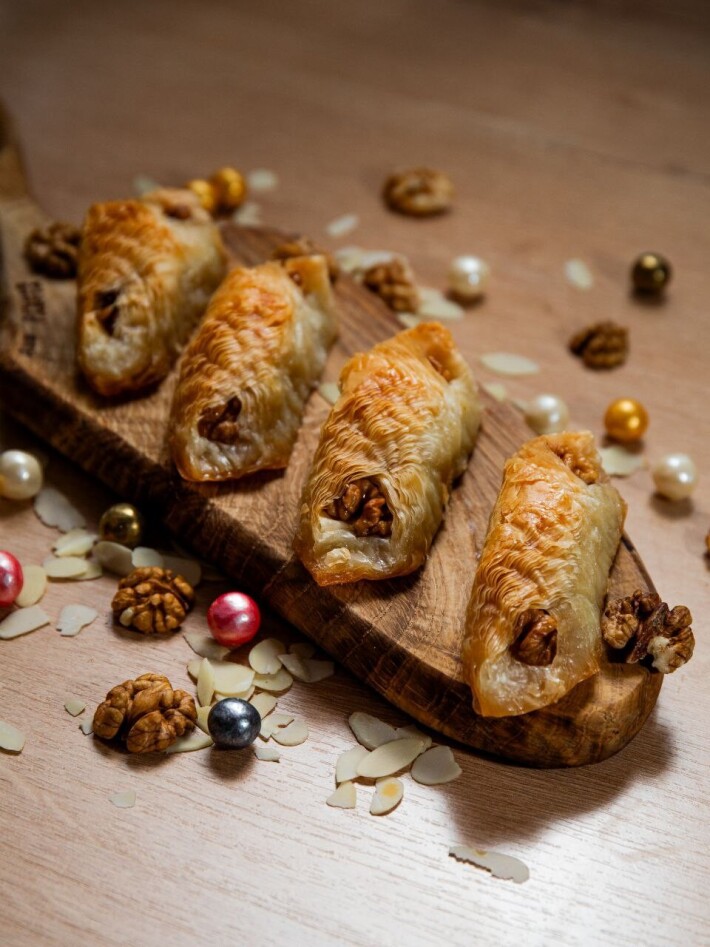 Баклава «Бабочка» с грецким орехом и сливочным кремом