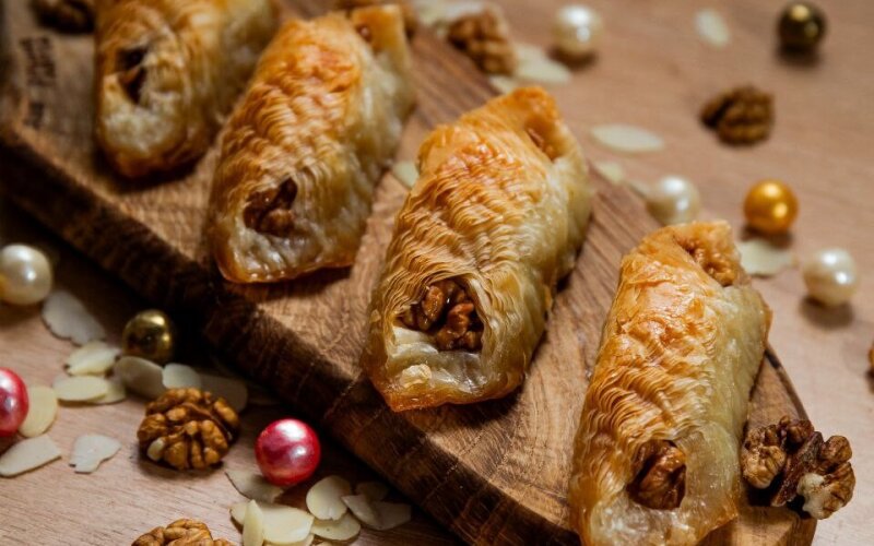 Баклава «Бабочка» с грецким орехом и сливочным кремом