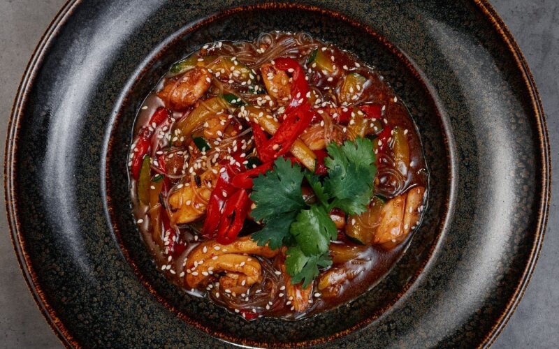 Фунчоза с курицей