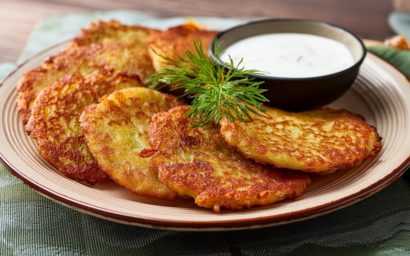 Драники со сметаной