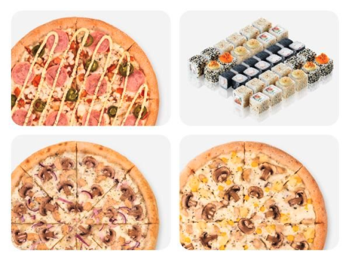 Три пиццы и сет