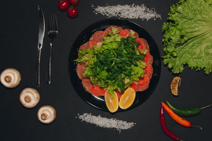 Корпаччо из лосося