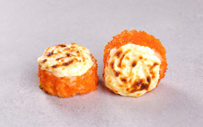 Запечённый ролл с креветкой