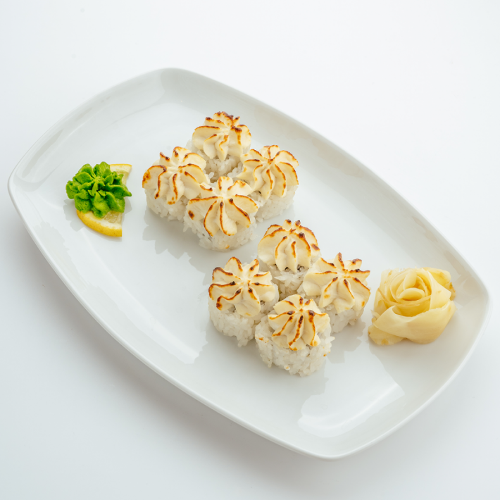 Запечённые роллы с креветками