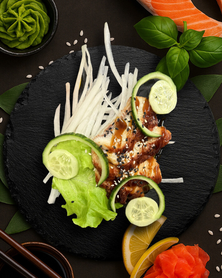 Сашими с угрём