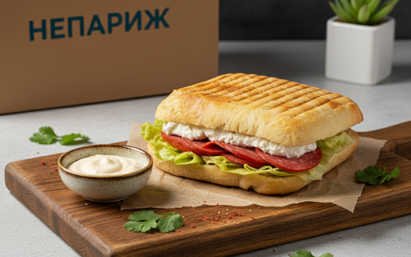 С пеперони и песто