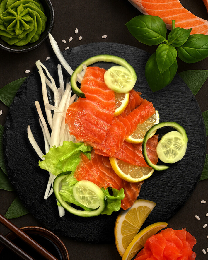 Сашими с лососем