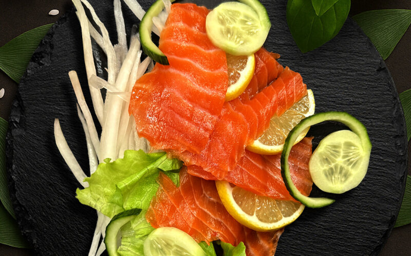 Сашими с лососем