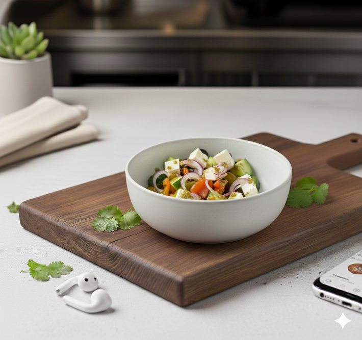 Греческий с песто и перцем