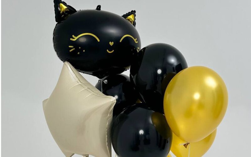 Сет из шаров «Чёрная кошечка»
