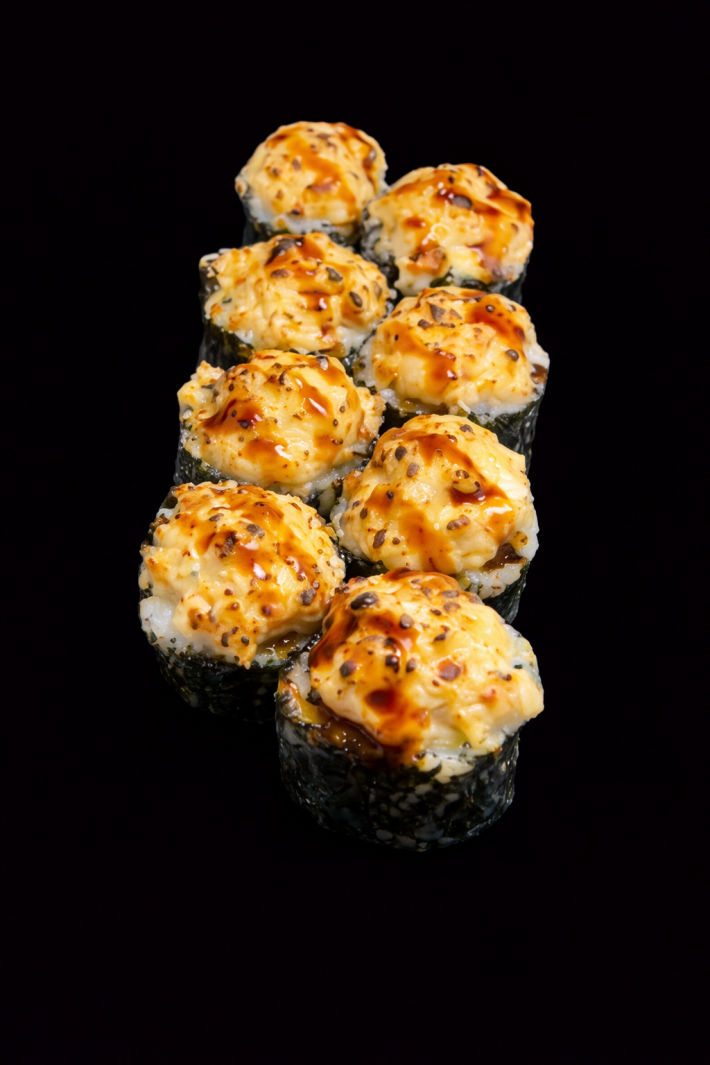 Ролл запечённый с креветкой и опалённый