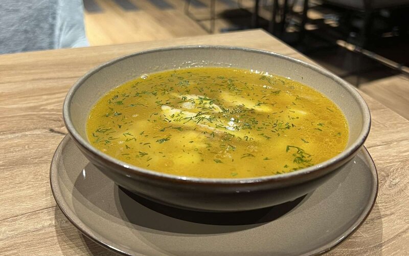 Суп картофельный с машем и птицей