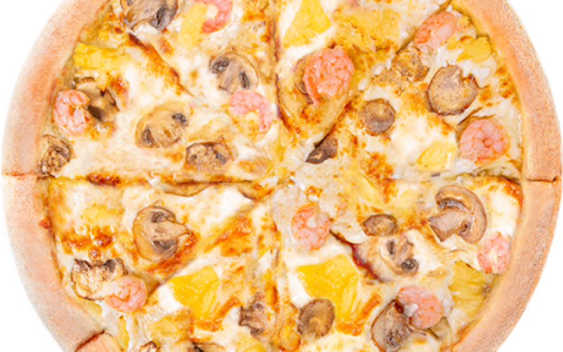 Креветки с ананасами