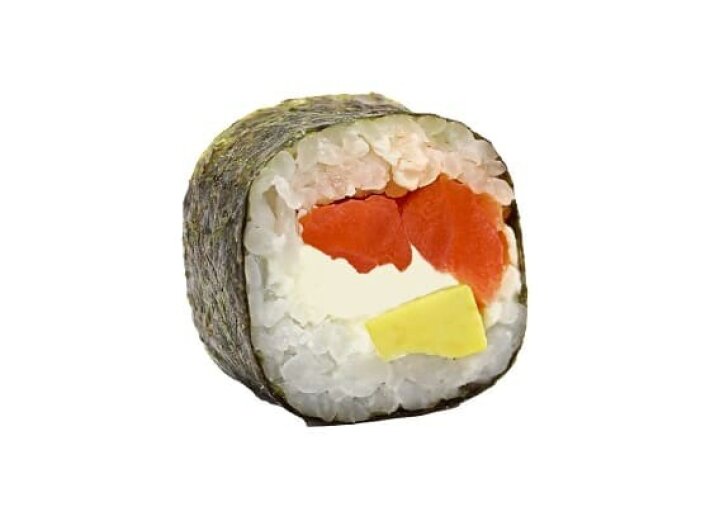 Ролл с копчёным лососем и авокадо