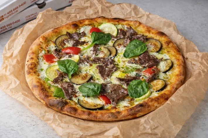 Пицца с мраморной говядиной