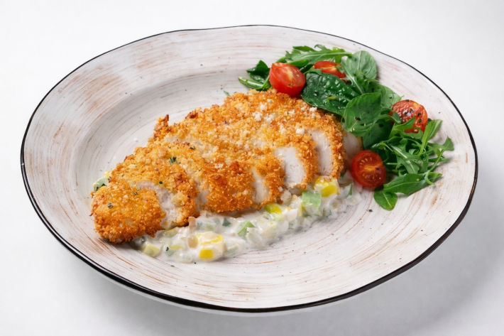 Грудка цыплёнка с цукини и картофелем