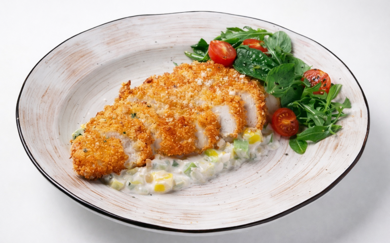 Грудка цыплёнка с цукини и картофелем