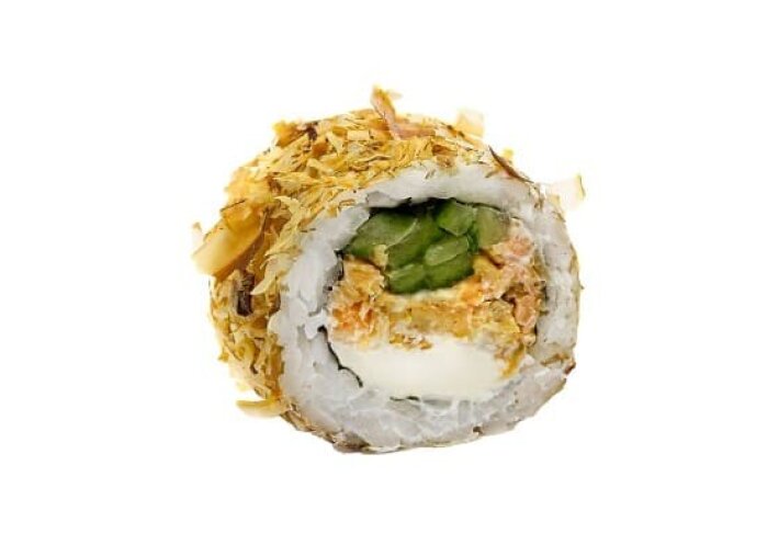 Бонито с жареным лососем