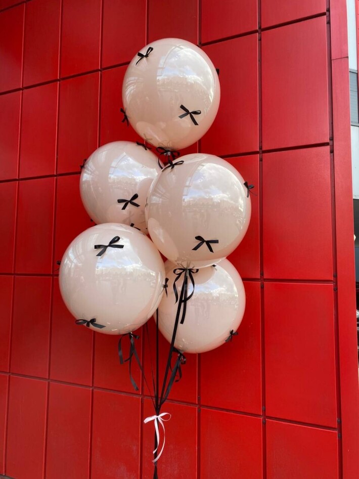 Фонтан из 5 стеклянных шаров-гигантов 50 см