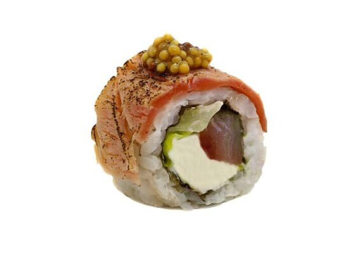 Ролл с тунцом татаки с французской горчицей