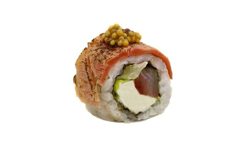 Ролл с тунцом татаки с французской горчицей