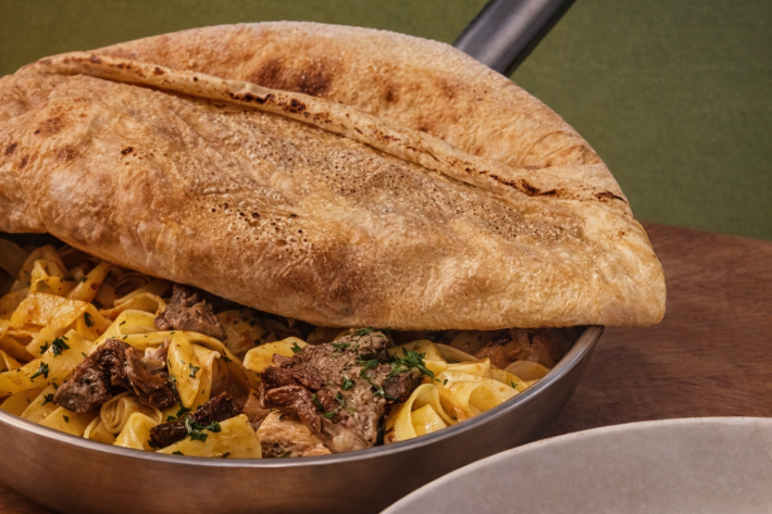 Паппарделле с говядиной из печи