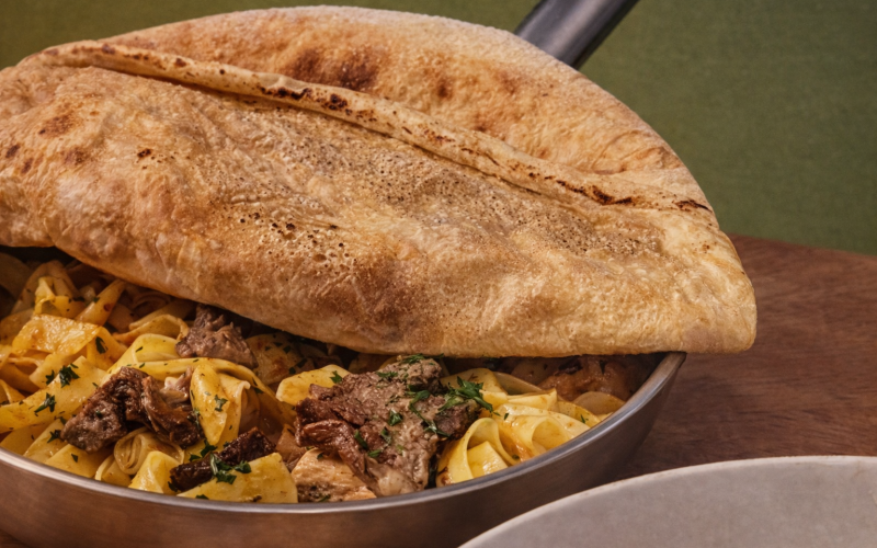 Паппарделле с говядиной из печи