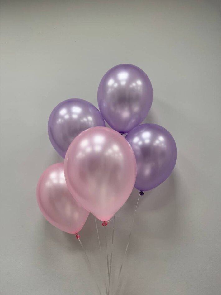 Набор воздушных шаров розово-фиолетовый