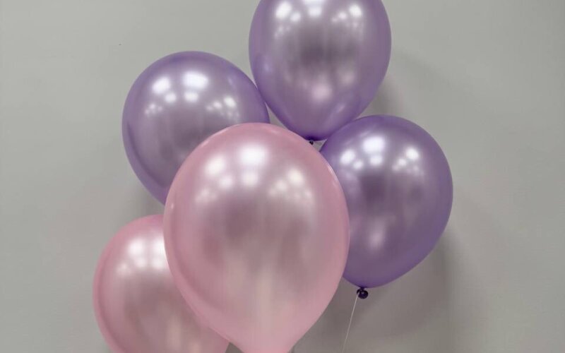 Набор воздушных шаров розово-фиолетовый
