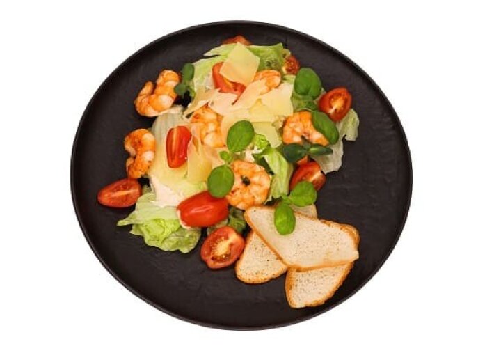 Салат «Цезарь» с креветками