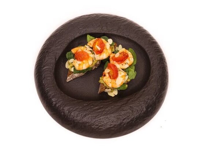 Брускетта с креветкой