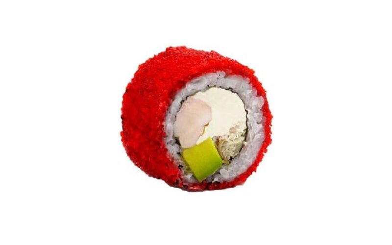 Ролл с угрём и креветкой